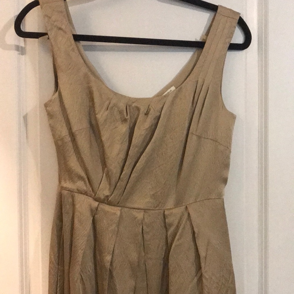 Gold Banana Republic silk dress,